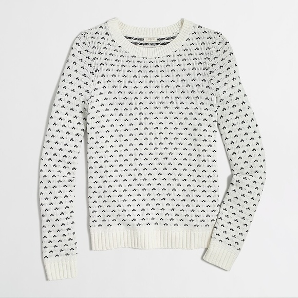 J. Crew Warm spunFair Isle Sweater in chevron dot - Picture 2 of 6